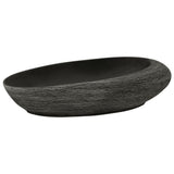 Countertop Basin Grey and Black Oval 59x40x14 cm Ceramic 155091