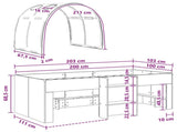Bed with Tunnel 4 pcs White and Blue Engineered Wood 3423547