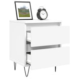 ZNTS Bedside Cabinet White 40x35x50 cm Engineered Wood 826876