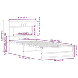 Bed Frame without Mattress Brown Oak 90x200 cm Engineered Wood 4107009