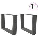 Coffee Table Legs V-Shape 2 pcs Anthracite 50x cm Steel 4012610