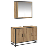 Bathroom Furniture Set 2 pcs Artisan Oak Engineered Wood 3402358