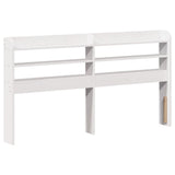 Bed Frame White Solid pine wood, Plywood 140x190 cm Bed Frame 3306755