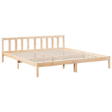 Extra Long Bed Frame without Mattress 200x210 cm Solid Wood Pine 852440