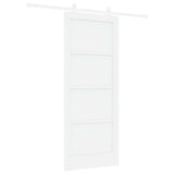 Sliding Door White 83 x 202 cm Solid Pine Wood 3445470