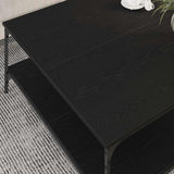 Coffee Table Black oak 100 x 100 x 40 cm Engineered Wood 883502