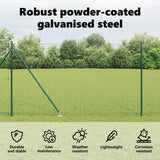 Ground Spike Fence Post 13 pcs Green Powder-Coated Steel 42004249