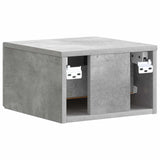Wall-Mounted Bedside Cabinet with Drawer 2 pcs Concrete Grey 897922