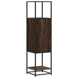 Highboard Brown Oak 35.5x35x139 cm Engineered Wood and Metal 849038