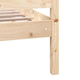 3100699 Bed Frame without Mattress Solid Wood 140x190 cm