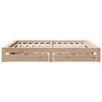 Bed Frame without Mattress 200x200 cm Solid Wood Pine 3308987