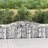Arched Gabion Baskets 2 pcs 400x50x80/100 cm Galvanised Iron 3146983