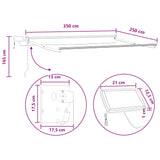 Manual Retractable Awning with LEDs Light Grey and White 3425964