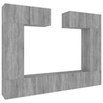 ZNTS 6 Piece TV Cabinet Set Grey Sonoma Engineered Wood 3114468