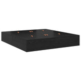 Storage Bed Frame with Drawer Black Oak 200 cm Engineered Wood 3335622