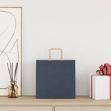 Paper Bags 250 pcs with Handles Blue 26x17x25 cm 4101927