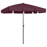 Beach Parasol Bordeaux Red 200x125 cm 314731