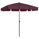 Beach Parasol Bordeaux red Polyester 314731
