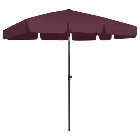 Beach Parasol Bordeaux Red 200x125 cm 314731