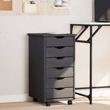 Rolling Cabinet with Drawers MOSS Grey Solid Wood Pine 355890