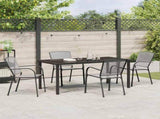 Garden Dining Set 5 pcs Anthracite Powder-Coated Steel 3379285