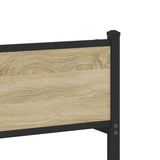 Metal Bed Frame without Mattress Sonoma Oak 90x200 cm 4007897
