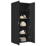 Highboard Black 80x42.5x185 cm Engineered Wood 3281435