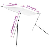 T-Top Shade Extension Set White 170x170x cm 3217198