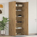 Shoe Cabinet with Door Brown 80 x 35.5 x 180 cm Engineered wood 3333844
