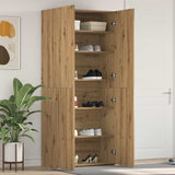 Shoe Cabinet with Door Brown 80 x 35.5 x 180 cm Engineered wood 3333844