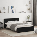 Bed Frame Black Engineered wood, Plywood Small Double Durable 3207512