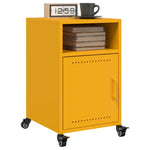 ZNTS Bedside Cabinets 2 pcs Mustard Yellow 36x39x59 cm Steel 846723