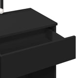 Dressing Table with LED Black 100x40x130 cm 848193