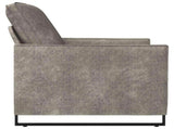 Armchair Light Grey 70 x 81 x 82 cm Faux Suede Fabric 42040988