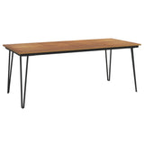 Garden Table with Hairpin Legs 200x90x75 cm Solid Wood Acacia 319522