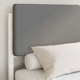 Bed Frame with Upholstered Headboard Light Grey 150 x 200 cm 3398158