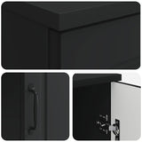 Desk with Shelf Black 142.5 x 50 x 75 cm Engineered Wood 3414640