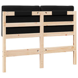 Upholstered Headboard Brown and Black 120 cm Solid Pine Wood 880190