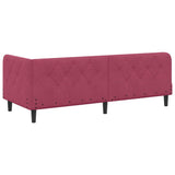 Corner Bed Frame with Headboard Wine Red 80 x 200 cm Velvet 42016590