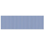 Retractable Awning Manual Blue and White 400 x 200 cm Fabric 3329777