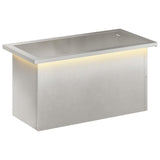 Garden Planter with LED Silver 30 x 60 x 30 cm Stainless Steel 8008092