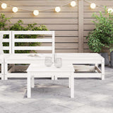 2 Piece Garden Lounge Set White Solid Pinewood 805696