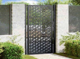 Garden Gate Black 100x200 cm Steel Cross Design 4101003
