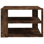 ZNTS Coffee Table Smoked Oak 60x60x40 cm Engineered Wood 826626