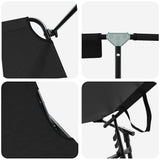 Folding Sun Lounger Folding Black 190 x 57 x 81 cm Oxford 42003129