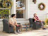Rattan Garden Chairs Set of 2, Outdoor Rattan Chairs with Cushions, Armrests and High Back, PE T3398P377536