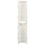 5-Panel Room Divider Antique White 178.5x166 cm Solid Wood 338572