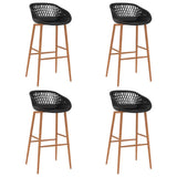 5 Piece Bar Set White and Black 3057406
