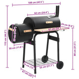 Classic Charcoal BBQ Offset Smoker 45365