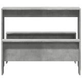 3 Piece Dining Table and Bench set Concrete Grey Engineered Wood 855533